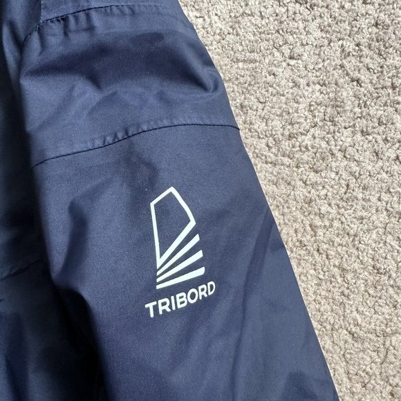 Decathlon Tribord Windbreaker Women’s XL Windproof Jacket Full Zip Hooded Blue - Picture 7 of 13